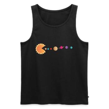 Funny Sun Planets Outer Space Galaxy Solar System - Männer Premium Bio Tank Top - Schwarz - Vorne - AI Model Male 178 light (178cm)