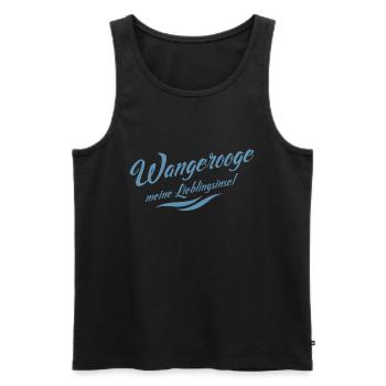Meine Lieblingsinsel Wangerooge - Männer Premium Bio Tank Top - Schwarz - Vorne - AI Model Male 178 light (178cm)