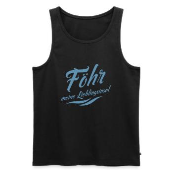Meine Lieblingsinsel Föhr - Männer Premium Bio Tank Top - Schwarz - Vorne - Michal (187cm)