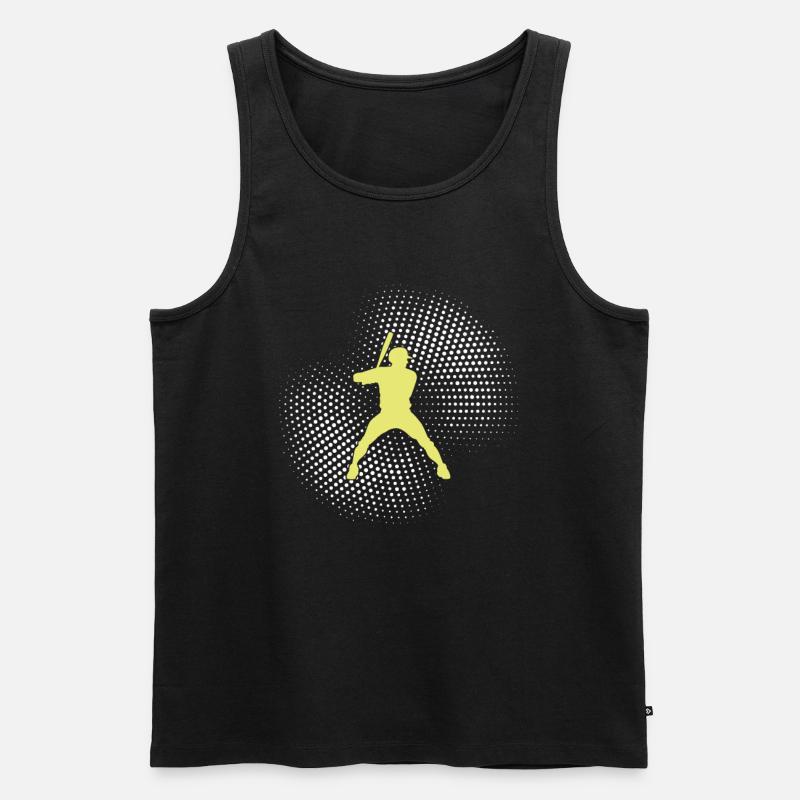 Baseball - Männer Premium Bio Tank Top - Schwarz