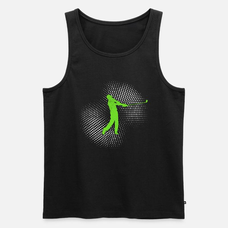 golf - Männer Premium Bio Tank Top - Schwarz