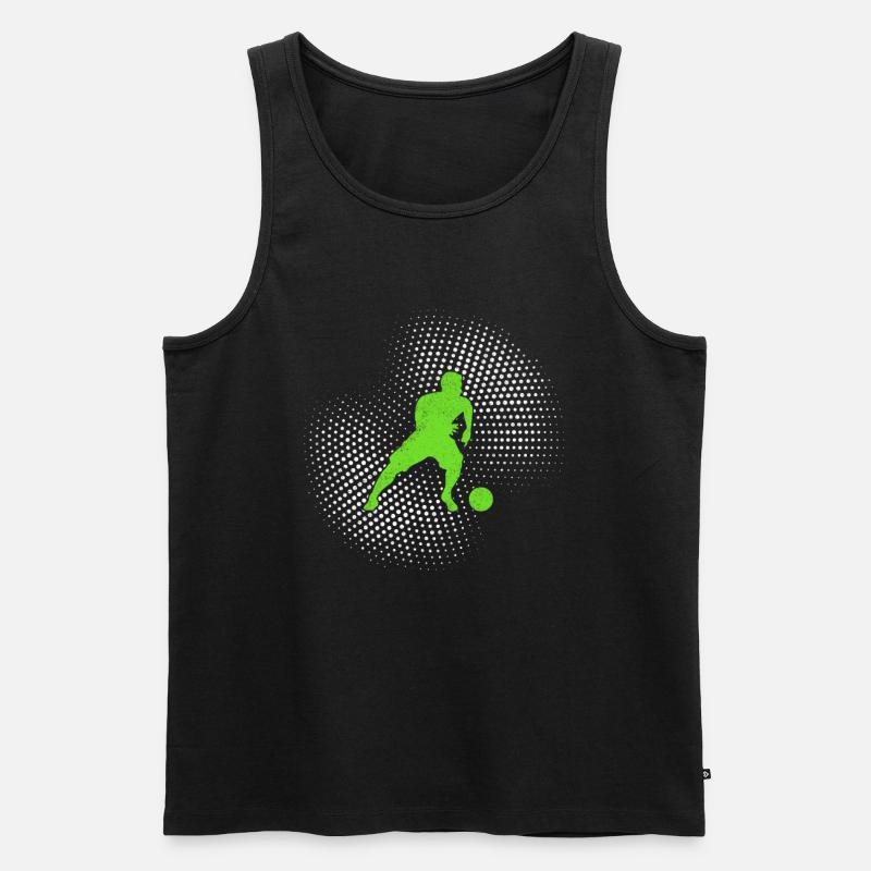Fußball - Männer Premium Bio Tank Top - Schwarz