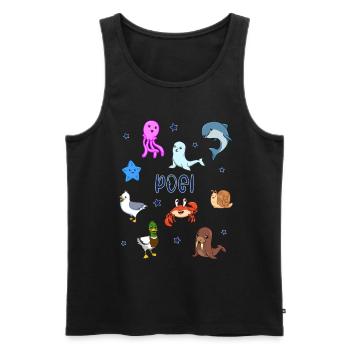 Süße Tiere in Poel - Männer Premium Bio Tank Top - Schwarz - Vorne - AI Model Male 178 light (178cm)