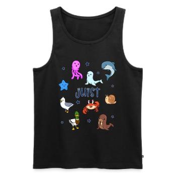 Süße Tiere in Juist - Männer Premium Bio Tank Top - Schwarz - Vorne - Michal (187cm)
