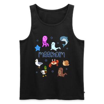 Süße Tiere in Maasholm - Männer Premium Bio Tank Top - Schwarz - Vorne - Michal (187cm)