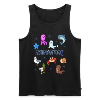 Süße Tiere in Spiekeroog - Männer Premium Bio Tank Top - Schwarz - Vorne - Michal (187cm)