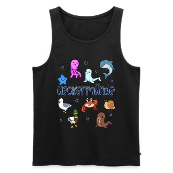 Süße Tiere in Ueckermünde - Männer Premium Bio Tank Top - Schwarz - Vorne - Michal (187cm)