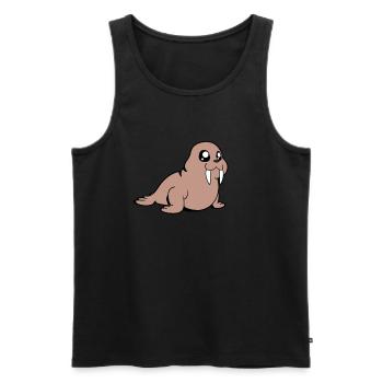 Morse Kawaii - Débardeur bio Premium Homme - noir - Devant - Michal (187cm)