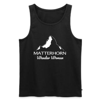 Montagne de Matterhorn Le cœur des Alpes - Débardeur bio Premium Homme - noir - Devant - AI Model Male 178 light (178cm)