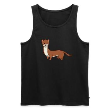 Kawaii Weasel - Men's Premium Organic Tank Top - black - Front - AI Model Male 178 light (178cm)