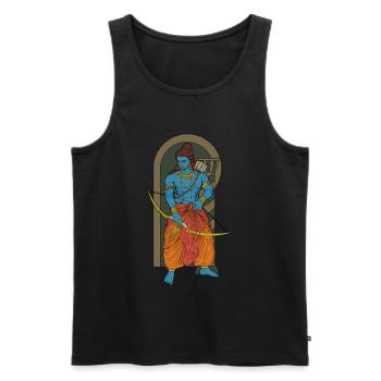 Hindu Gott - Rama - Männer Premium Bio Tank Top - Schwarz - Vorne - AI Model Male 178 light (178cm)