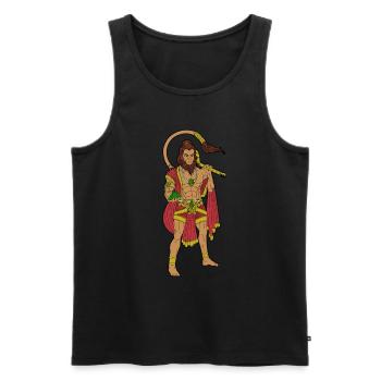 Hindu God - Lakshmi - Men's Premium Organic Tank Top - black - Front - AI Model Male 178 light (178cm)