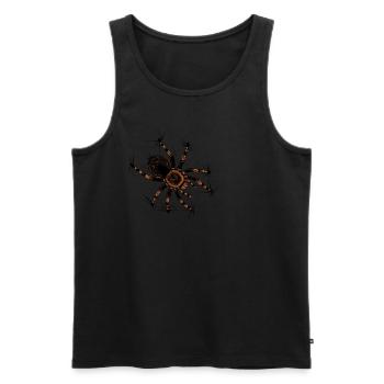Spider lovers - climbing tarantula - Men's Premium Organic Tank Top - black - Front - Michal (187cm)