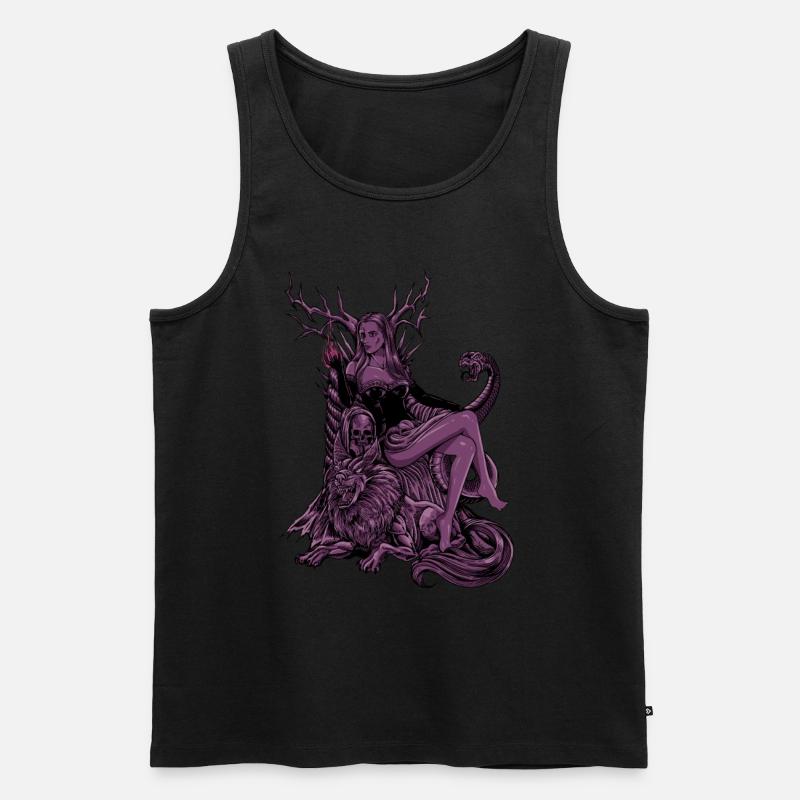 Wikinger Totengöttin Hel - Männer Premium Bio Tank Top - Schwarz