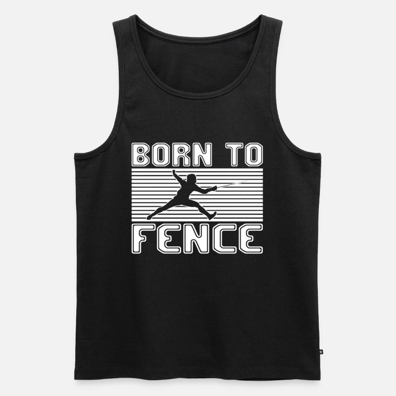 Fechten - Männer Premium Bio Tank Top - Schwarz