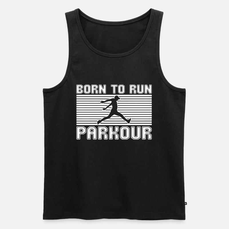 Parkour - Männer Premium Bio Tank Top - Schwarz