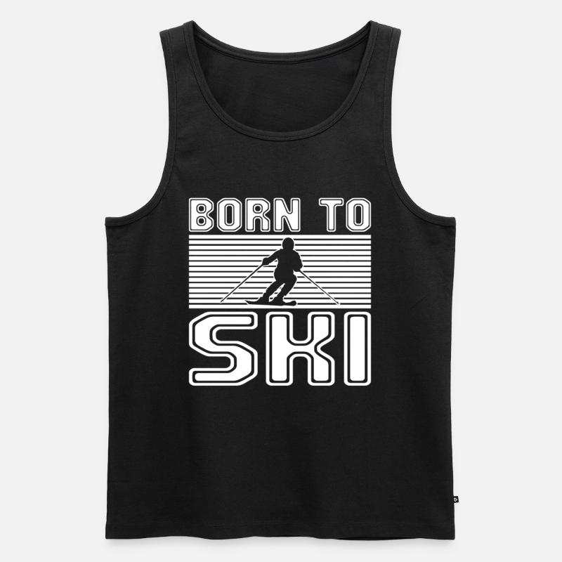 Ski - Männer Premium Bio Tank Top - Schwarz