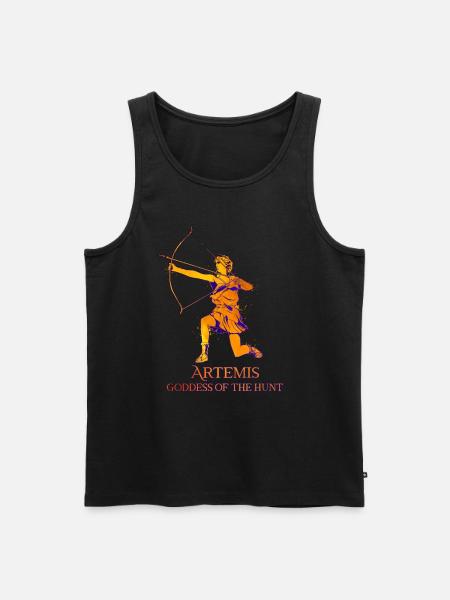 Goddess of Hunting - Artemis - Men's Premium Organic Tank Top - black