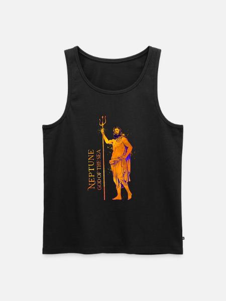 God of the Sea - Neptune - Men's Premium Organic Tank Top - black