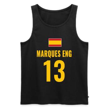 Espagne Noms des joueurs Booze Noms Football Booze Jersey - Débardeur bio Premium Homme - noir - Devant - Michal (187cm)