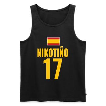 Spain Soccer Booze Jersey For Groups - Men's Premium Organic Tank Top - black - Front - Michal (187cm)