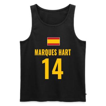 Espagne Noms des joueurs Booze Noms Football Booze Jersey - Débardeur bio Premium Homme - noir - Devant - Michal (187cm)