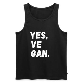 Yes We Can Veganer Vegan Tierfreund Tierschutz - Männer Premium Bio Tank Top - Schwarz - Vorne - AI Model Male 178 light (178cm)
