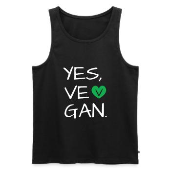 Yes We Can Veganer Vegan Tierfreund Tierschutz - Männer Premium Bio Tank Top - Schwarz - Vorne - AI Model Male 178 light (178cm)