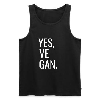 Yes We Can Veganer Vegan Tierfreund Tierschutz - Männer Premium Bio Tank Top - Schwarz - Vorne - AI Model Male 178 light (178cm)