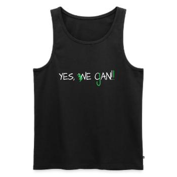 Yes We Can Veganer Vegan Tierfreund Tierschutz - Männer Premium Bio Tank Top - Schwarz - Vorne - AI Model Male 178 light (178cm)