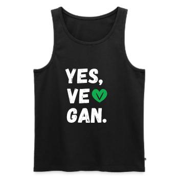 Yes We Can Veganer Vegan Tierfreund Tierschutz - Männer Premium Bio Tank Top - Schwarz - Vorne - AI Model Male 178 light (178cm)