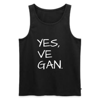 Yes We Can Veganer Vegan Tierfreund Tierschutz - Männer Premium Bio Tank Top - Schwarz - Vorne - AI Model Male 178 light (178cm)