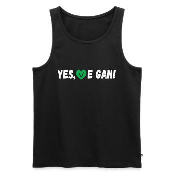 Yes We Can Veganer Vegan Tierfreund Tierschutz - Männer Premium Bio Tank Top - Schwarz - Vorne - AI Model Male 178 light (178cm)