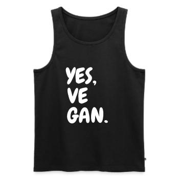Yes We Can Veganer Vegan Tierfreund Tierschutz - Männer Premium Bio Tank Top - Schwarz - Vorne - AI Model Male 178 light (178cm)