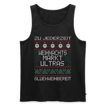 Weihnachtsmarkt Ultras Ugly Christmas Xmas Idee - Männer Premium Bio Tank Top - Schwarz - Vorne - Michal (187cm)