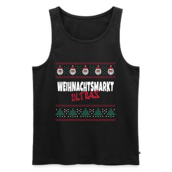 Weihnachtsmarkt Ultras Ugly Christmas Xmas Idee - Männer Premium Bio Tank Top - Schwarz - Vorne - Michal (187cm)