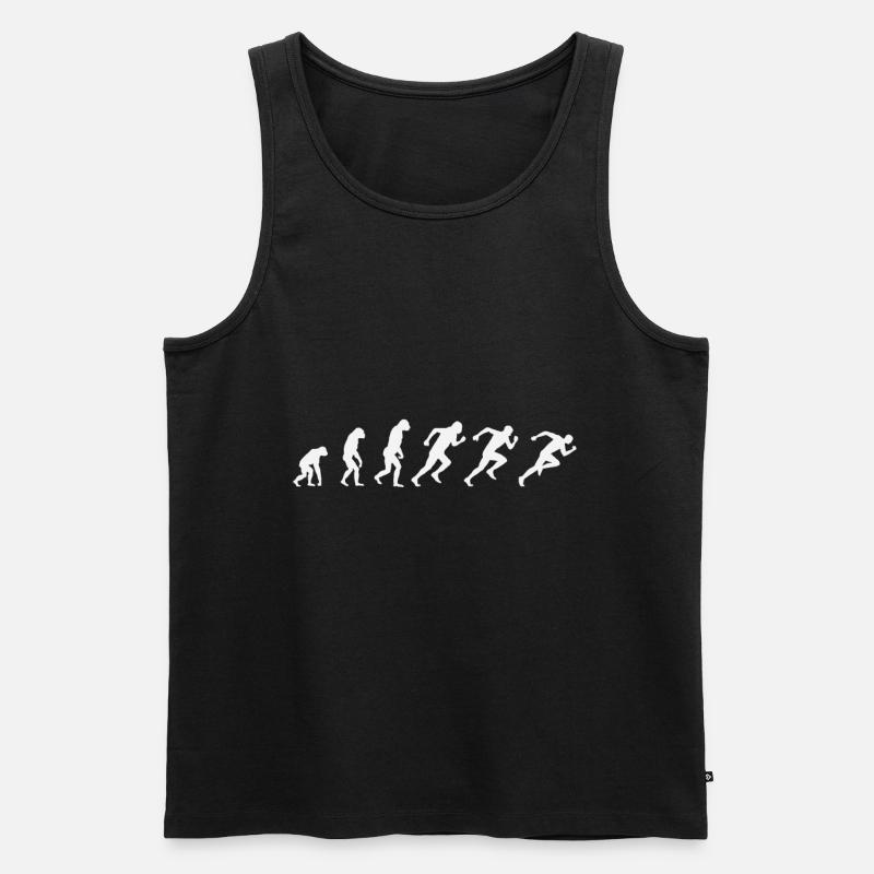 Evolution runner - Men's Premium Organic Tank Top - black
