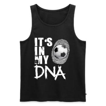 Soccer It's In My DNA Funny Soccer Player Gift - Men's Premium Organic Tank Top - black - Front - AI Model Male 178 light (178cm)