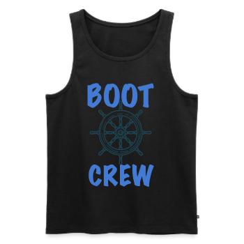 Boot Crew mit Anker - Männer Premium Bio Tank Top - Schwarz - Vorne - AI Model Male 178 light (178cm)