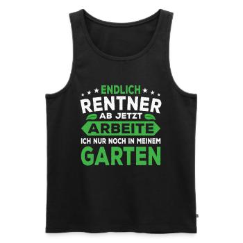 Rente Gärtner Rentner 2021 Arbeite Nur Noch Garten - Männer Premium Bio Tank Top - Schwarz - Vorne - AI Model Male 178 light (178cm)