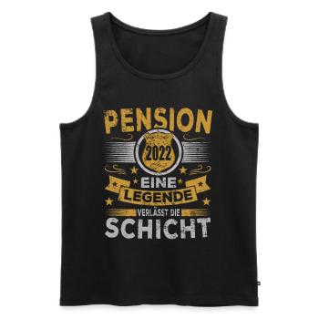 Polizei Pension 2022 Legende verlässt Schicht - Männer Premium Bio Tank Top - Schwarz - Vorne - Michal (187cm)