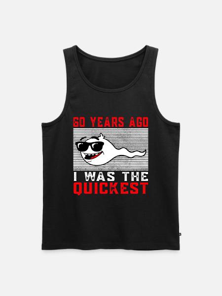 60 år siden var jeg den hurtigste 60.Geb - Herre Premium økologisk tanktop - sort