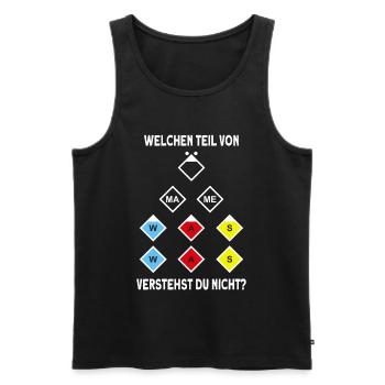 Feuerwehr Feuerwehrmann FFW Welchen Teil verstehst - Männer Premium Bio Tank Top - Schwarz - Vorne - Michal (187cm)