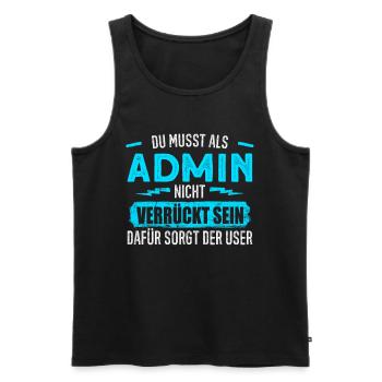 Administrator Admin IT Experte Computer - Männer Premium Bio Tank Top - Schwarz - Vorne - AI Model Male 178 light (178cm)