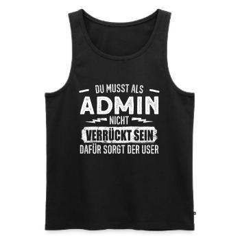 Administrator Admin IT Experte Computer - Männer Premium Bio Tank Top - Schwarz - Vorne - AI Model Male 178 light (178cm)