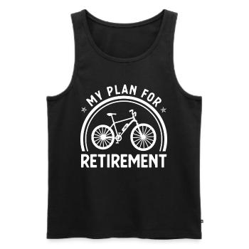 My Plan for Retirement - (E) - Men's Premium Organic Tank Top - black - Front - Michal (187cm)