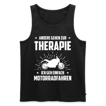 Andere Gehen zur Therapie Ich Gen Einfach Motorrad - Männer Premium Bio Tank Top - Schwarz - Vorne - Michal (187cm)