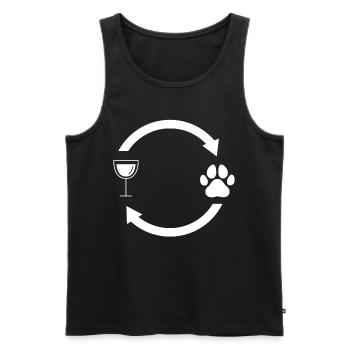 Weinlastenpfeile und Hund 3 - (do) - Männer Premium Bio Tank Top - Schwarz - Vorne - AI Model Male 178 light (178cm)