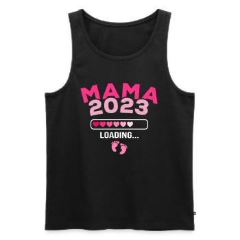Mama 2023 loading - Männer Premium Bio Tank Top - Schwarz - Vorne - Michal (187cm)