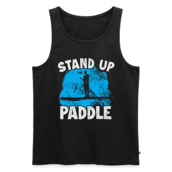 Stand Up Paddle Board Stand Up Paddling SUP - Männer Premium Bio Tank Top - Schwarz - Vorne - AI Model Male 178 light (178cm)